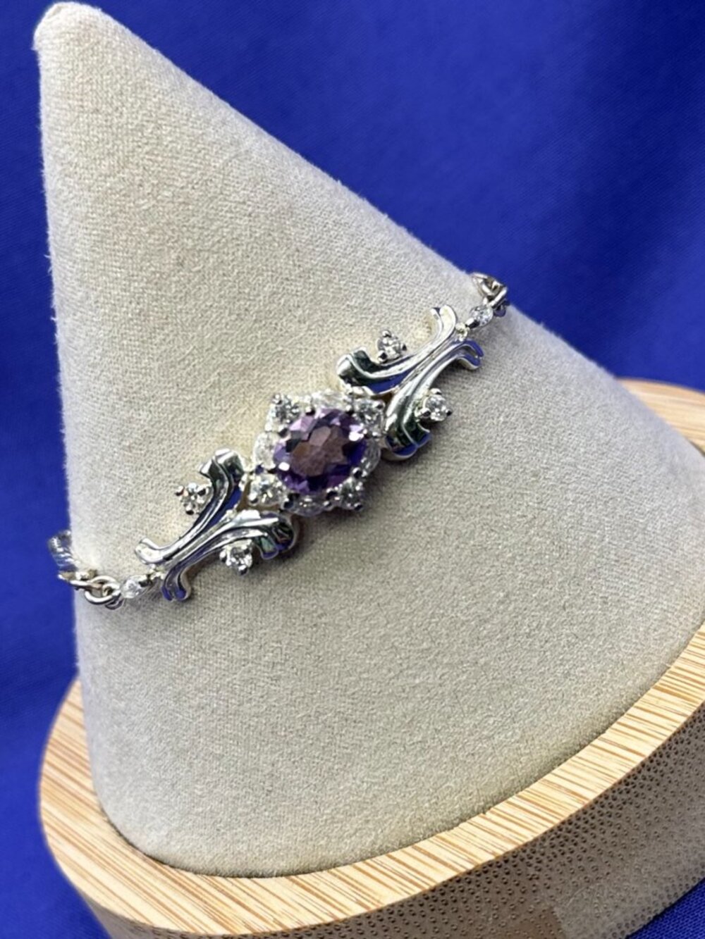 Sterling Silver JC Amethyst Bracelet - Picture 7 of 15